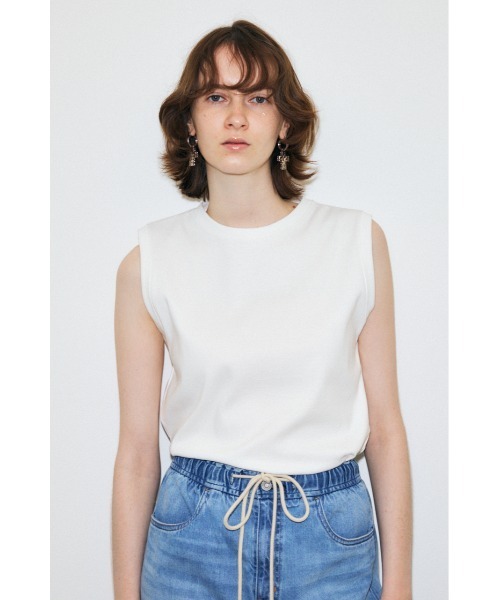 MOUSSY(マウジー)の「SUVIN GIZA BASIC タンクトップ(タンクトップ・レディース・ブルー/ブラック/グリーン/ライトオレンジ系/ホワイト/ライトグリーン/ネイビー/ホワイト系その他/ブラック系その他/ピンク/ライトパープル・1/2)」の12枚目の写真