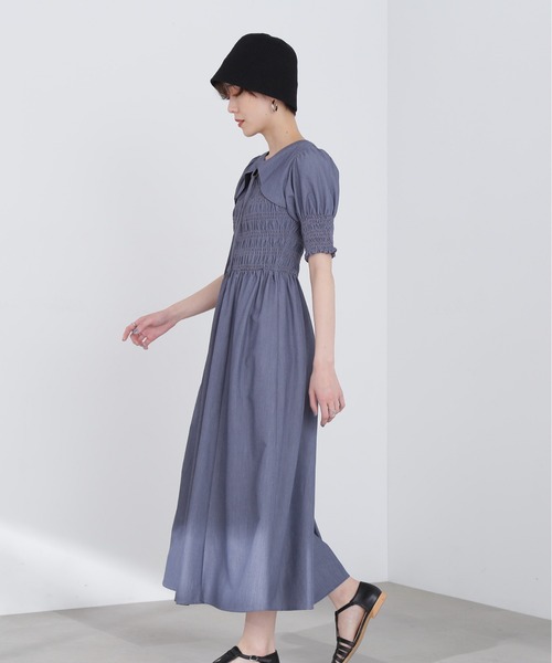 N.(N. Natural Beauty Basic)(エヌエヌナチュラルビューティーベーシック)の「【S Size Line】◆シャーリングボレロワンピース(ワンピース・レディース・ブラック系その他/ブルー系その他・SMALL/MEDIUM)」の16枚目の写真