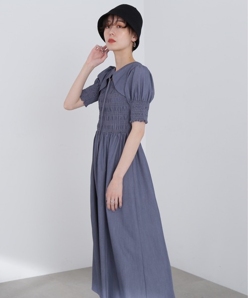 N.(N. Natural Beauty Basic)(エヌエヌナチュラルビューティーベーシック)の「【S Size Line】◆シャーリングボレロワンピース(ワンピース・レディース・ブラック系その他/ブルー系その他・SMALL/MEDIUM)」の11枚目の写真