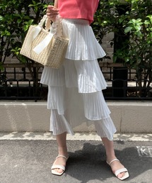 プリーツティアードスカート