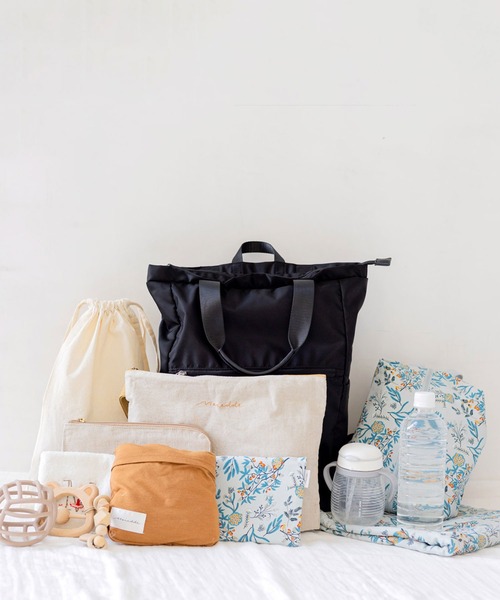 フェリシモMama（フェリシモママ）の「ｎｉｎａｒｕ×フェリシモＭａｍａ　便利で大容量　２－ＷＡＹマザーズリュック〈ブラック〉（マザーズバッグ・レディース・ブラック・ONE SIZE）」の11枚目の写真