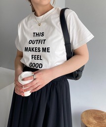CAPRICIEUX LE'MAGE | 2WAY半袖フロッキーTシャツ(Tシャツ/カットソー)
