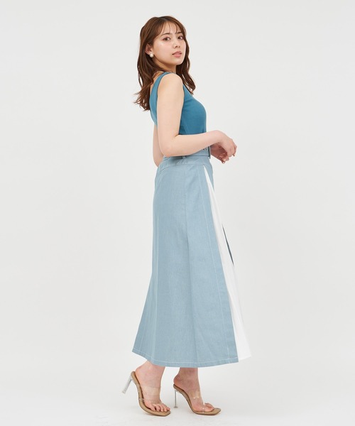 ROYAL PARTY（ロイヤルパーティー）の「カットリブタンクトップ（タンクトップ・レディース・ブラック/ブルー/オフホワイト・FREE）」の18枚目の写真