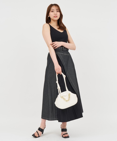 ROYAL PARTY（ロイヤルパーティー）の「カットリブタンクトップ（タンクトップ・レディース・ブラック/ブルー/オフホワイト・FREE）」の13枚目の写真