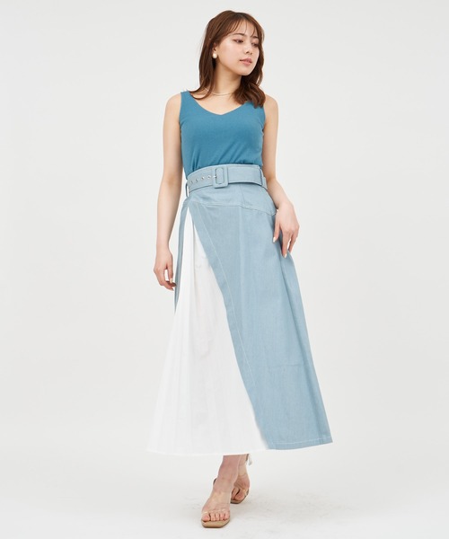 ROYAL PARTY（ロイヤルパーティー）の「カットリブタンクトップ（タンクトップ・レディース・ブラック/ブルー/オフホワイト・FREE）」の17枚目の写真