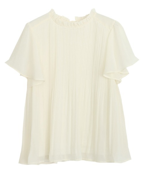 フレアスリーブプリーツブラウス