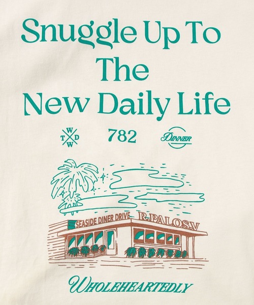 PAGEBOY（ページボーイ）の「リゾートアートTシャツ（Tシャツ/カットソー・レディース・オフホワイト/ピンク/チャコールグレー・FREE）」の18枚目の写真