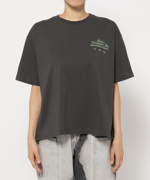 PAGEBOY（ページボーイ）の「リゾートアートTシャツ（Tシャツ/カットソー・レディース・オフホワイト/ピンク/チャコールグレー・FREE）」の5枚目の写真