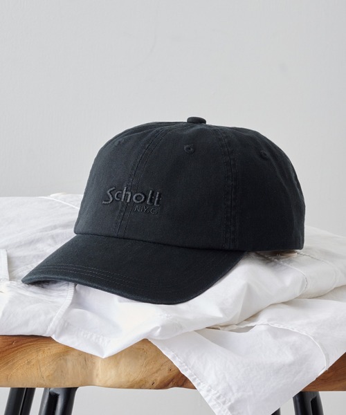 schott(ショット)の「【SCHOTT】ロゴツイルキャップ SC006 定番商品 CBS(キャップ・メンズ・ブルー/ホワイト/ブラック/ベージュ/ブラック系その他2・FREE)」の3枚目の写真