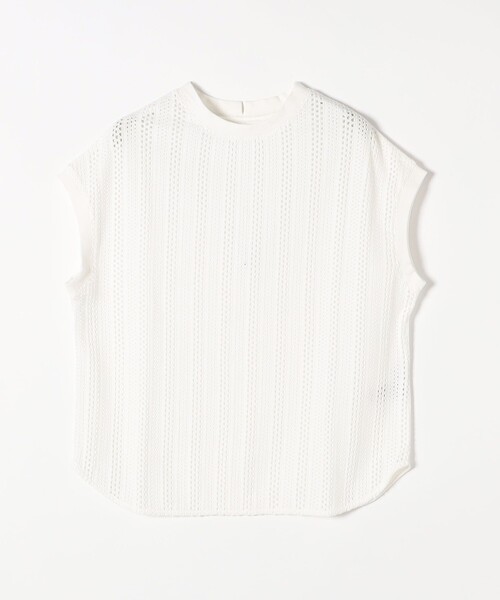 SHIPS any(シップス エニィ)の「SHIPS any:〈洗濯機可能〉アイレット クルーネック TEE(Tシャツ/カットソー・レディース・ホワイト/ブラック/イエロー・ONE SIZE)」の8枚目の写真