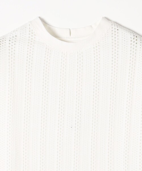 SHIPS any(シップス エニィ)の「SHIPS any:〈洗濯機可能〉アイレット クルーネック TEE(Tシャツ/カットソー・レディース・ホワイト/ブラック/イエロー・ONE SIZE)」の9枚目の写真