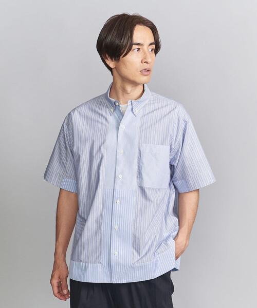 Jipijapa(ヒピハパ)の「【別注】 < Jipijapa > CRAZY STRIPE SHIRT/シャツ(シャツ/ブラウス・メンズ・ホワイト/ライトブルー・S/M/L)」の2枚目の写真