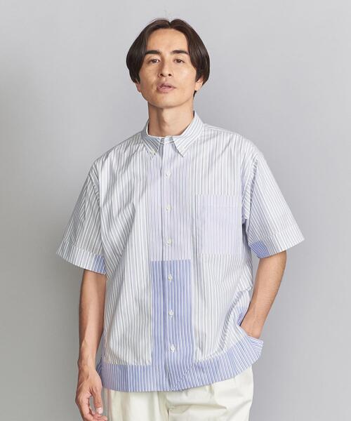 Jipijapa(ヒピハパ)の「【別注】 < Jipijapa > CRAZY STRIPE SHIRT/シャツ(シャツ/ブラウス・メンズ・ホワイト/ライトブルー・S/M/L)」の9枚目の写真