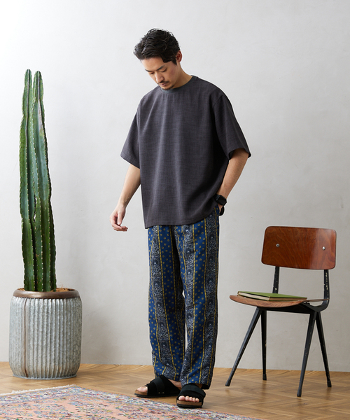 JOURNAL STANDARD relume(ジャーナルスタンダード レリューム)の「総柄イージーパンツ ”プロヴァンス”(その他パンツ・メンズ・グレー/ボルドー/ブルー系その他・MEDIUM/LARGE)」の12枚目の写真