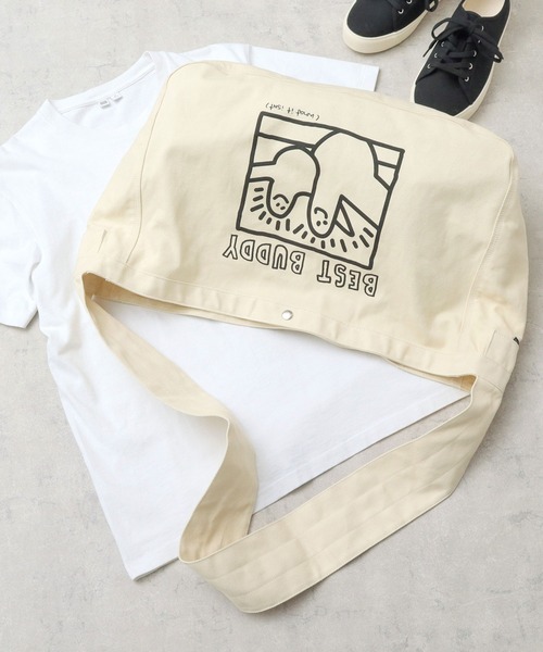 （What it isNt）ART BY MARKGONZALES（ワットイットイズント）の「キャンバス ニュースペーパーバッグ（ショルダーバッグ・メンズ・ホワイト系その他2/ホワイト系その他/ホワイト系その他3・FREE）」の22枚目の写真