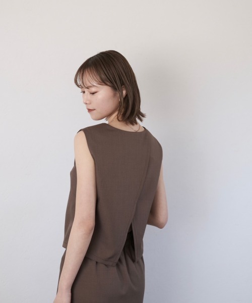 Wool mix BOAオーバーベスト　新品未使用 ミックスニットベスト（ベスト）｜hellam（へラム）のファッション通販