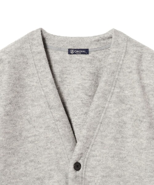 ORCIVAL（オーシバル）の「ORCIVAL × Ray BEAMS / 別注 ウールジャージ― Vネック カーディガン（カーディガン/ボレロ・レディース・チャコールグレー/グレー/ナチュラル・ONE SIZE）」の11枚目の写真