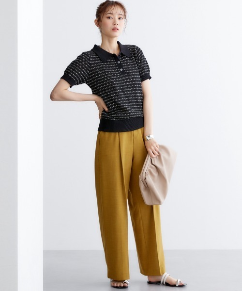 miclat（ミクラ）の「大きいサイズ　透かし編み衿付きニット　miclat（ニット/セーター・レディース・ホワイト系/ブラック系・L/LL/3L/4L/5L）」の13枚目の写真