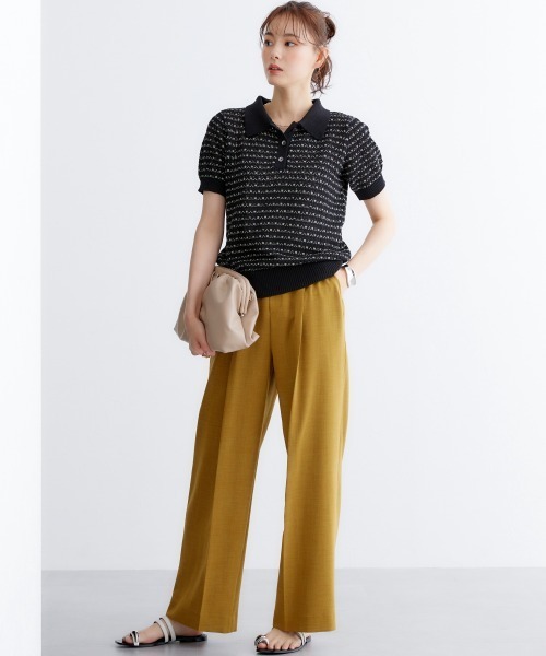 miclat（ミクラ）の「大きいサイズ　透かし編み衿付きニット　miclat（ニット/セーター・レディース・ホワイト系/ブラック系・L/LL/3L/4L/5L）」の22枚目の写真