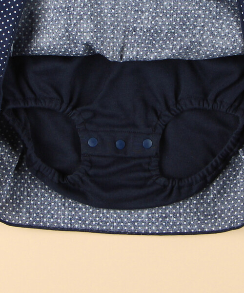 COMME CA ISM(コムサイズム)の「ワンピースデザイン 長袖カバーオール(70-80cm)(ロンパース・キッズ・ネイビー・70-80cm)」の6枚目の写真