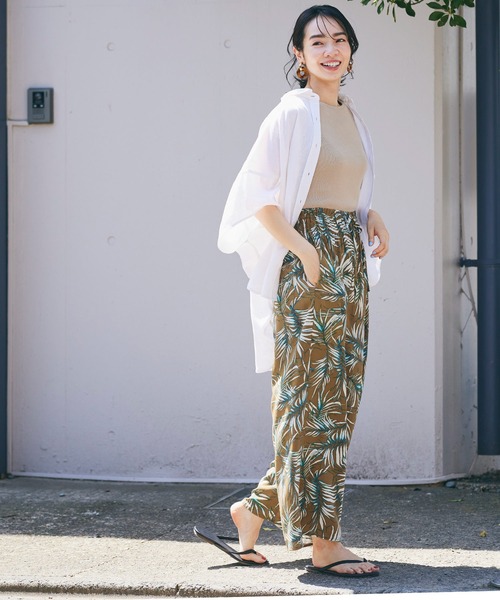 coca（coca）（コカ）の「とろレーヨンリーフ柄パンツ（その他パンツ・レディース・その他・SHORT/LONG）」の5枚目の写真