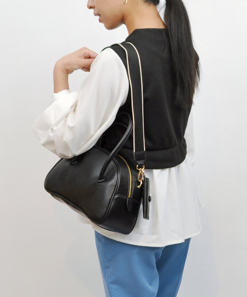 cache cache（カシュ カシュ）の「カシュカシュ cachecache / シェイプデザイン2wayボストンバッグ（ボストンバッグ・レディース・チェック/ベージュ系その他/ブラック・FREE）」の14枚目の写真