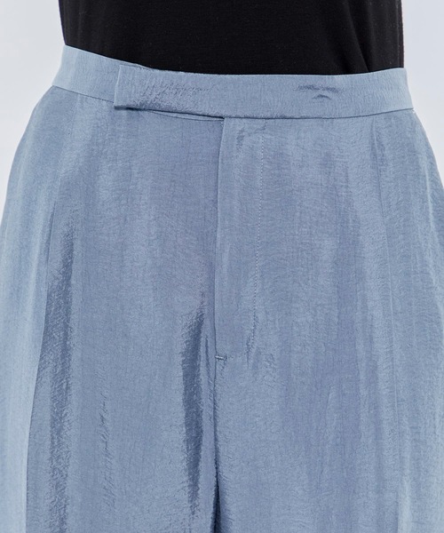 rito structure(リトストラクチャー)の「【rito structure/リトストラクチャー】BACK GATHERED SILK PANTS/バックギャザーシルクパンツ(その他パンツ・レディース・ブルー・1)」の6枚目の写真