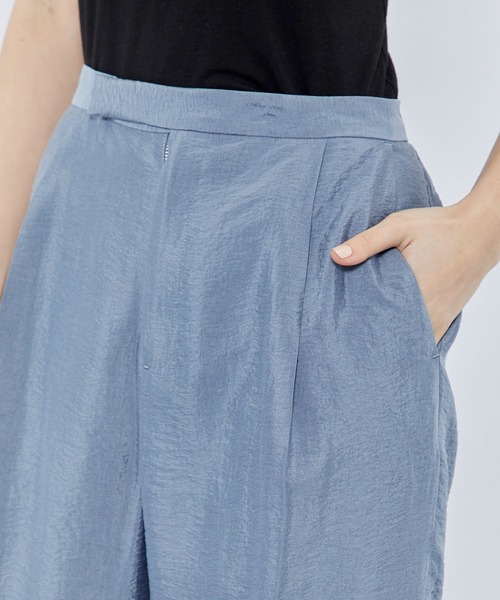 rito structure(リトストラクチャー)の「【rito structure/リトストラクチャー】BACK GATHERED SILK PANTS/バックギャザーシルクパンツ(その他パンツ・レディース・ブルー・1)」の8枚目の写真
