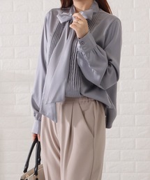 Lace Ladies | ボウタイ付きとろみピンタックブラウス(シャツ/ブラウス)