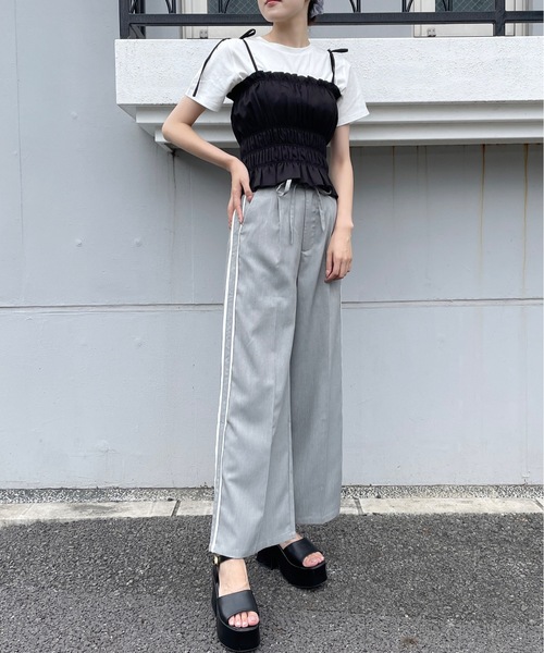 abc une face(アーベーセーアンフェイス)の「スラックスラインパンツ(その他パンツ・レディース・グレー/ベージュ・FREE)」の18枚目の写真