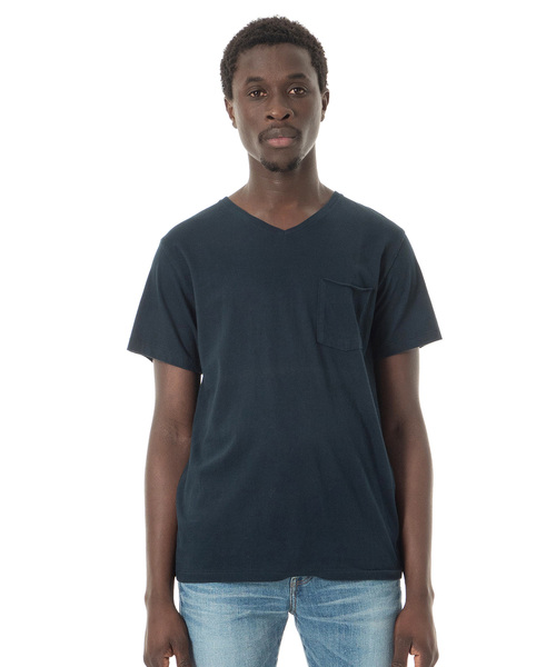 DAILY STANDARD by SANDINISTA（デイリースタンダードバイサンディニスタ）の「Cadet V/N Pocket Tee / VネックポケットTシャツ（Tシャツ/カットソー・メンズ・ホワイト/ブラック/ヘザーグレー/ネイビー/チャコールグレー・MEDIUM/SMALL/LARGE/X-LARGE/X-SMALL）」の5枚目の写真