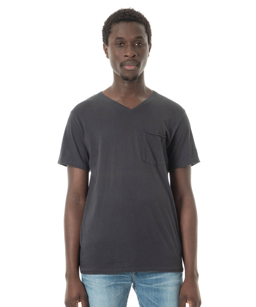 DAILY STANDARD by SANDINISTA（デイリースタンダードバイサンディニスタ）の「Cadet V/N Pocket Tee / VネックポケットTシャツ（Tシャツ/カットソー・メンズ・ホワイト/ブラック/ヘザーグレー/ネイビー/チャコールグレー・MEDIUM/SMALL/LARGE/X-LARGE/X-SMALL）」の3枚目の写真