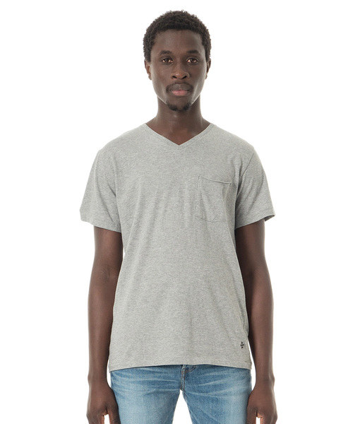 DAILY STANDARD by SANDINISTA（デイリースタンダードバイサンディニスタ）の「Cadet V/N Pocket Tee / VネックポケットTシャツ（Tシャツ/カットソー・メンズ・ホワイト/ブラック/ヘザーグレー/ネイビー/チャコールグレー・MEDIUM/SMALL/LARGE/X-LARGE/X-SMALL）」の4枚目の写真