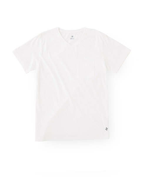 DAILY STANDARD by SANDINISTA（デイリースタンダードバイサンディニスタ）の「Cadet V/N Pocket Tee / VネックポケットTシャツ（Tシャツ/カットソー・メンズ・ホワイト/ブラック/ヘザーグレー/ネイビー/チャコールグレー・MEDIUM/SMALL/LARGE/X-LARGE/X-SMALL）」の12枚目の写真