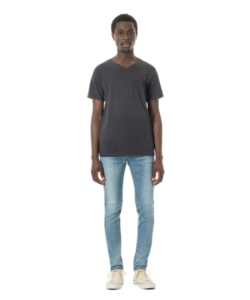 DAILY STANDARD by SANDINISTA（デイリースタンダードバイサンディニスタ）の「Cadet V/N Pocket Tee / VネックポケットTシャツ（Tシャツ/カットソー・メンズ・ホワイト/ブラック/ヘザーグレー/ネイビー/チャコールグレー・MEDIUM/SMALL/LARGE/X-LARGE/X-SMALL）」の13枚目の写真