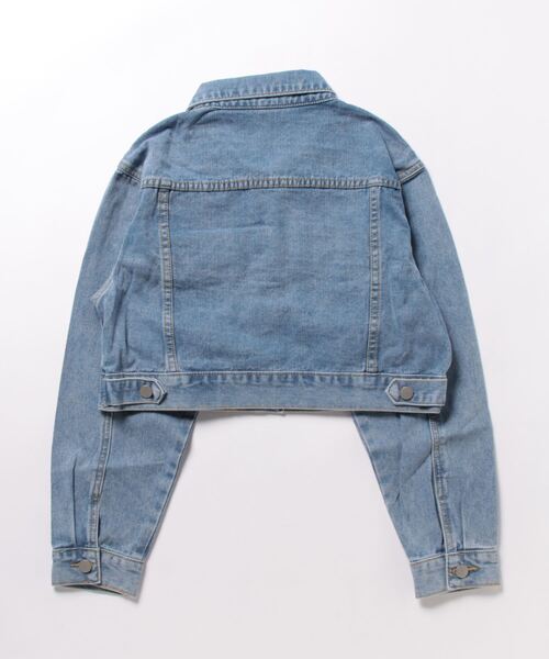BLUEEAST（ブルーイースト）の「ショートデニムジャケット（デニムジャケット・レディース・ネイビー/ブルー・MEDIUM）」の3枚目の写真