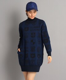 adabat | 【手洗い】エンブレムロゴ ニットワンピース(ワンピース)