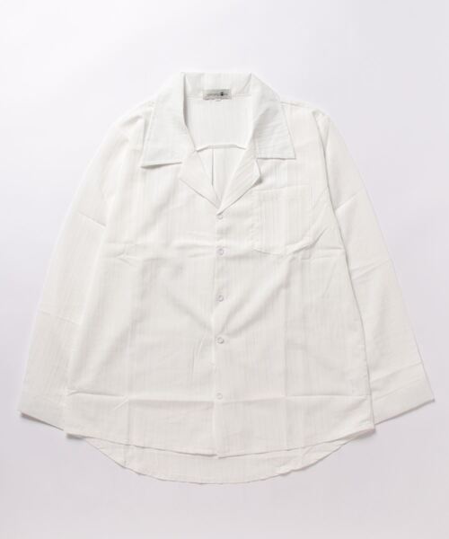 aimoha（アイモハ）の「aimoha mens モード系エンボス加工シャツ（シャツ/ブラウス・メンズ・チョコ/ブルー/ホワイト/ブラック・MEDIUM/LARGE/XX-LARGE/X-LARGE）」の6枚目の写真