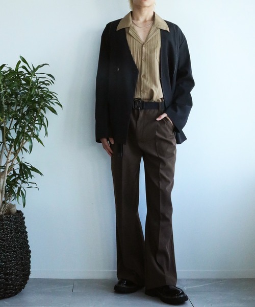 aimoha（アイモハ）の「aimoha mens モード系エンボス加工シャツ（シャツ/ブラウス・メンズ・チョコ/ブルー/ホワイト/ブラック・MEDIUM/LARGE/XX-LARGE/X-LARGE）」の20枚目の写真
