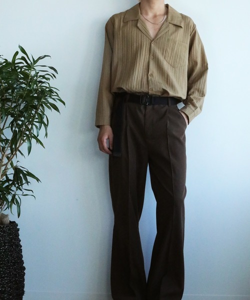 aimoha（アイモハ）の「aimoha mens モード系エンボス加工シャツ（シャツ/ブラウス・メンズ・チョコ/ブルー/ホワイト/ブラック・MEDIUM/LARGE/XX-LARGE/X-LARGE）」の22枚目の写真
