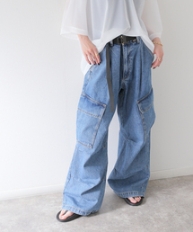 デニムタックカーゴパンツ