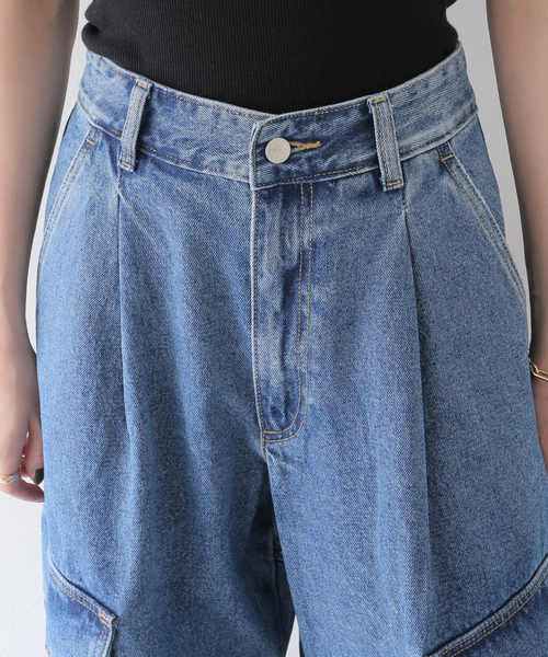 JOINT WORKS(ジョイントワークス)の「デニムタックカーゴパンツ(デニムパンツ・レディース・ブルー系その他/アイボリー/ブラック・SMALL/MEDIUM/LARGE)」の22枚目の写真