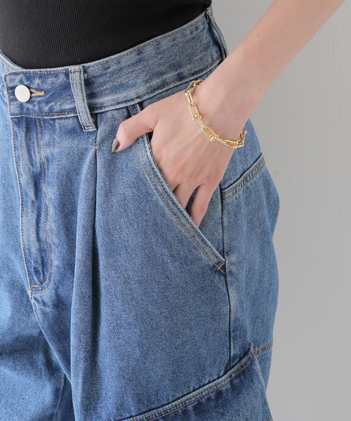 JOINT WORKS(ジョイントワークス)の「デニムタックカーゴパンツ(デニムパンツ・レディース・ブルー系その他/アイボリー/ブラック・SMALL/MEDIUM/LARGE)」の18枚目の写真