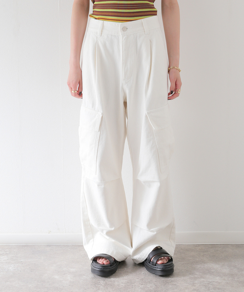 JOINT WORKS(ジョイントワークス)の「デニムタックカーゴパンツ(デニムパンツ・レディース・ブルー系その他/アイボリー/ブラック・SMALL/MEDIUM/LARGE)」の7枚目の写真