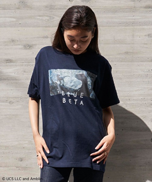 Universal Filmarket(ユニバーサルフィルマーケット)の「【Universal Filmarket】ジュラシック・ワールド Tシャツ(Tシャツ/カットソー・レディース・ネイビー/ホワイト・M)」の10枚目の写真