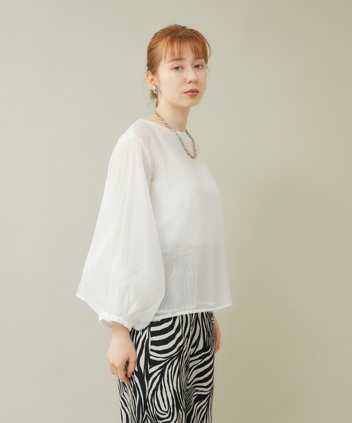 ROSIEE（ロージー）の「ROSIEE リバーシブルブラウス（シャツ/ブラウス・レディース・ホワイト/ブラック・FREE）」の4枚目の写真