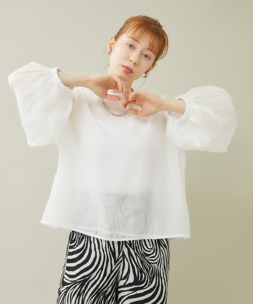 ROSIEE（ロージー）の「ROSIEE リバーシブルブラウス（シャツ/ブラウス・レディース・ホワイト/ブラック・FREE）」の7枚目の写真