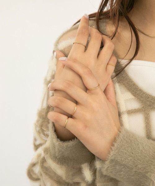 KBF（ケイビーエフ）の「ステンレスセットリング（リング・レディース・シルバー/ゴールド・ONE）」の4枚目の写真