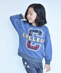 スウェット（ブルー・ネイビー/青色系・チェック柄）ファッション通販