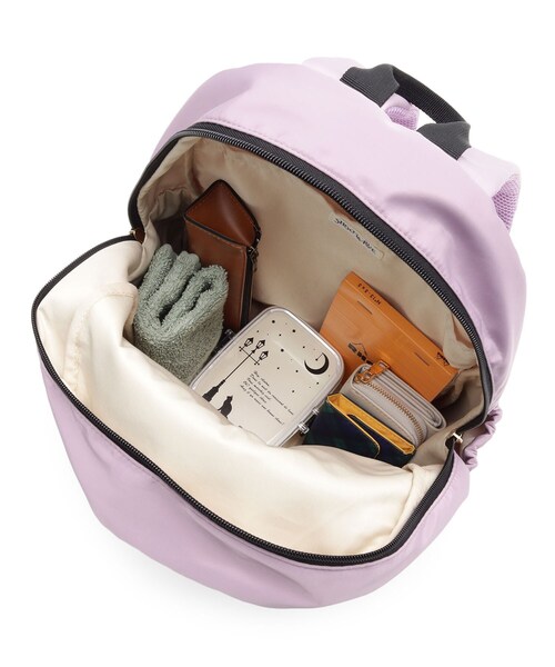 SHOO・LA・RUE（シューラルー）の「◆異素材リボンリュック（バックパック/リュック・キッズ・ベージュ/サックスブルー/ライトパープル・00）」の11枚目の写真